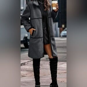 NWOT Knee Length Sherpa Coat